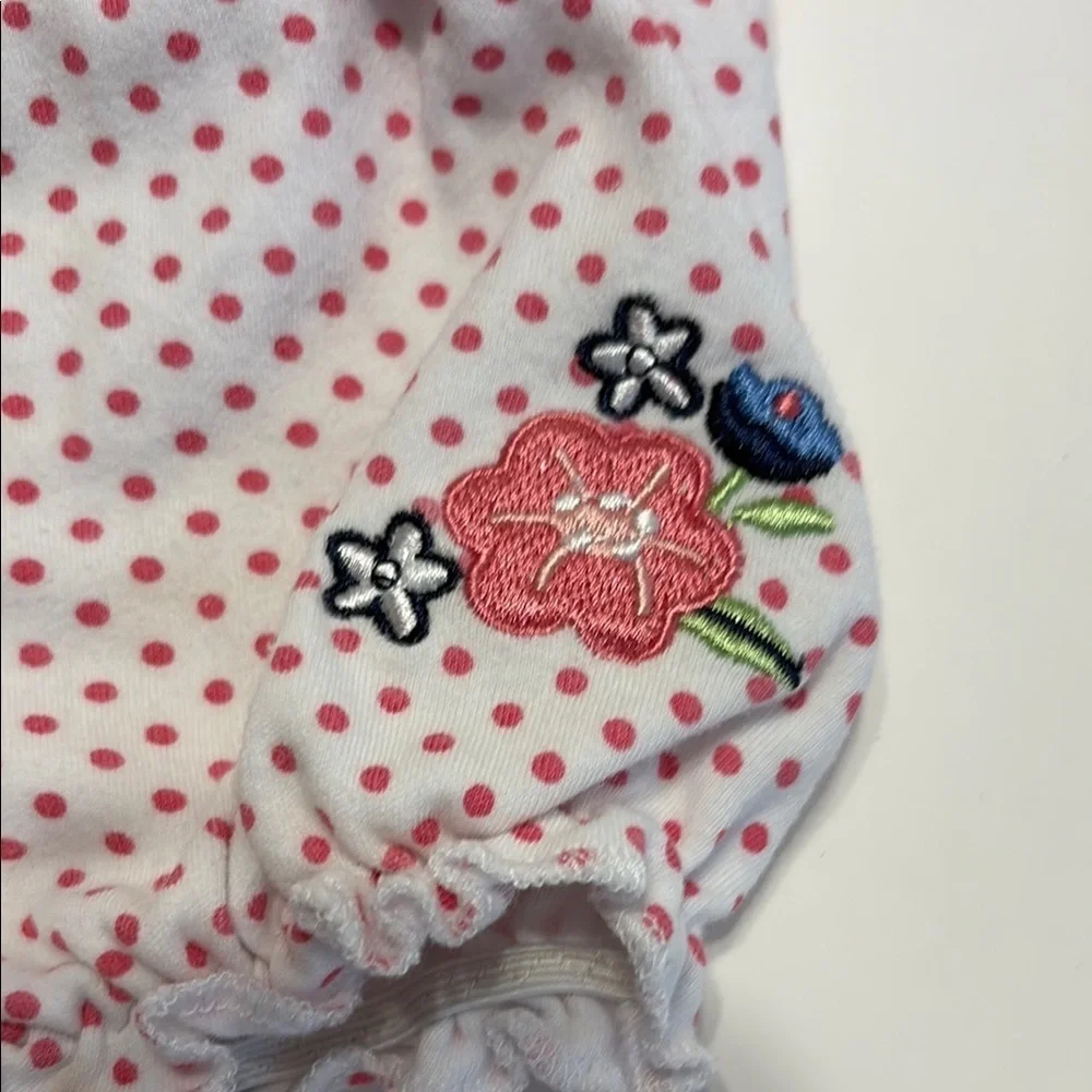 Absorba Pink and White Diaper Covers with Delicate Accents